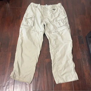 Columbia Pants Adult XL Beige PFG Convertible Cargo Outdoor Fishing Mens
